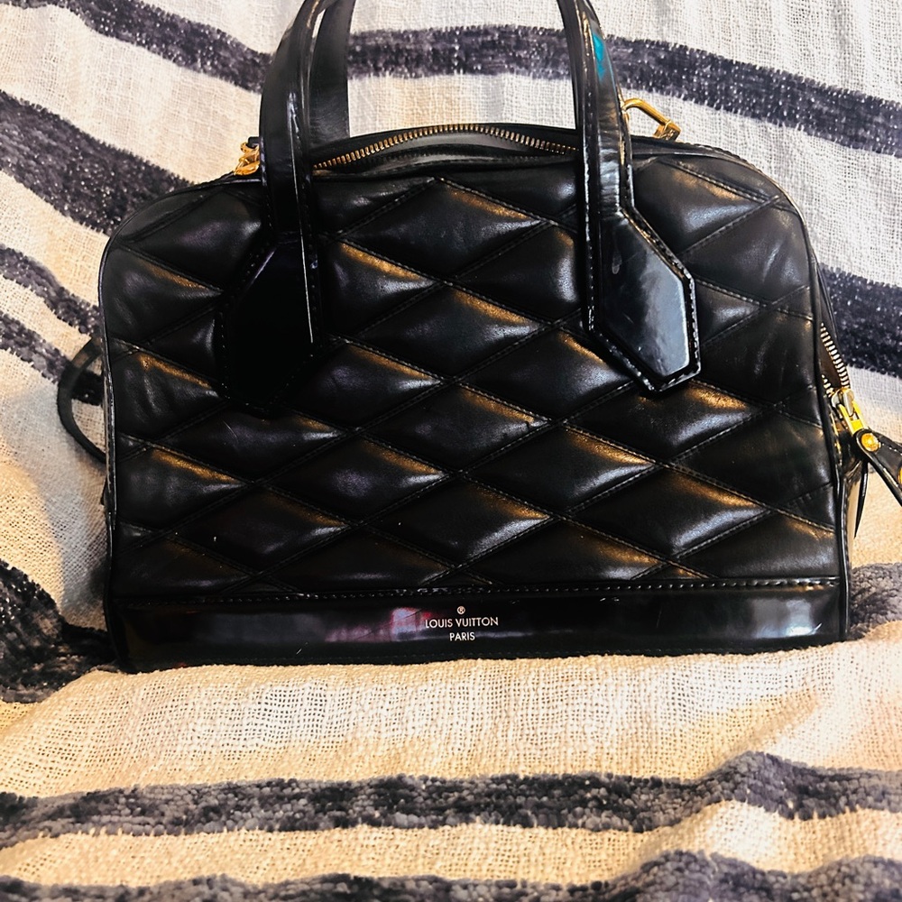 Louis Vuitton Black Quilted Satchel